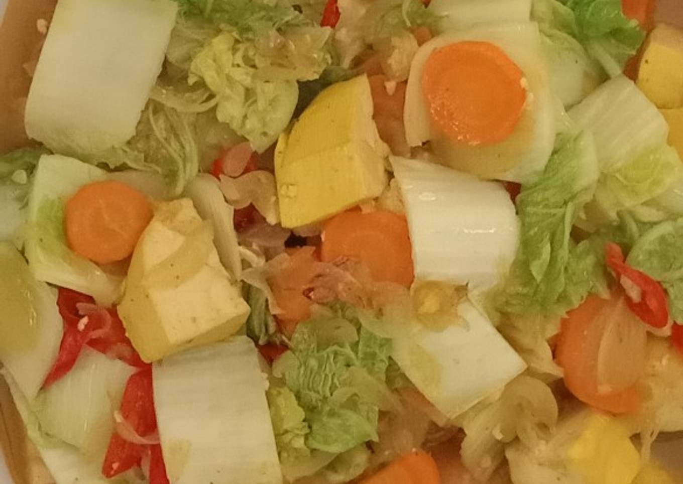 Sayur Tahu Wortel Sawi Putih