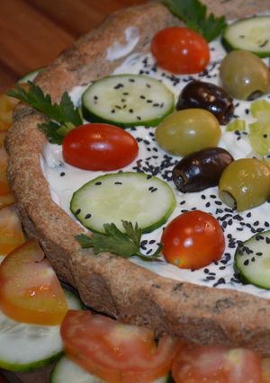 Una foto de Tarta de harina integral y queso crema