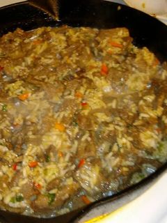 A picture of Steak Rice Veggies.