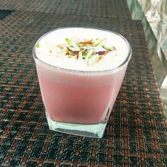 A picture of Rose dry fruits lassi.