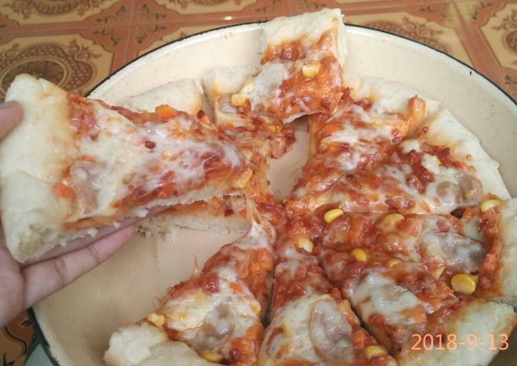 Pizza homemade saos bolognese (super empuk)