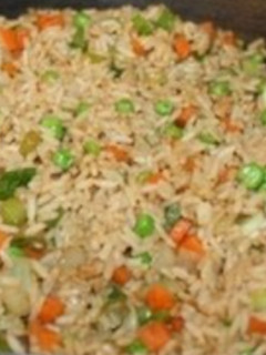 A picture of Veggie Fried Rice.