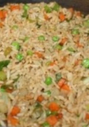 A picture of Veggie Fried Rice.