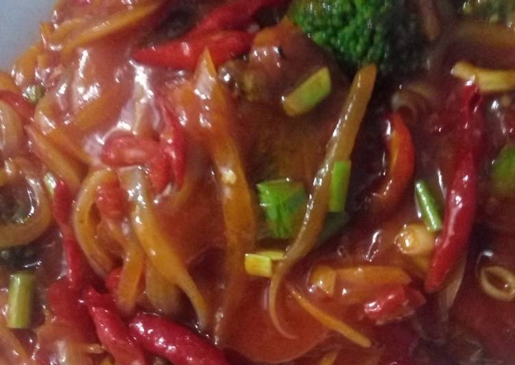 Asam manis ikan bawal instan