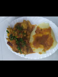 صورة لوصفة دجاج بالصوص الحمرا مع بيري 🤤🤤