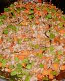 Thịt băm xào cà rốt, đậu đũa