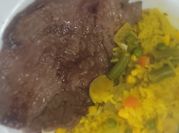 Una foto de arroz primavera exprés