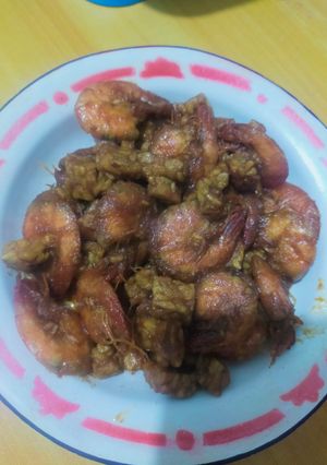 Foto resep Tumis udang tempe pedas