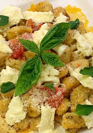 A picture of Fresh Herb Gnocchi with Tomato, Basil and Mozzarella.