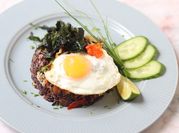 A picture of tomato egg fried rice