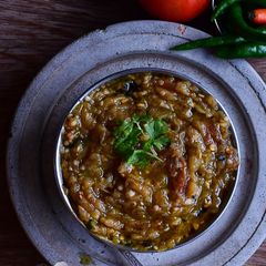 Baingan-tamatar Bharta A picture of Baingan-tamatar Bharta.