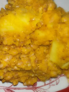 A picture of Beans and Sweet Potato Porridge.