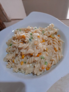 Una foto de Tornillos primavera (Pasta con bechamel)