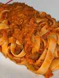 Tagliatelle con pesto di pomodori secchi