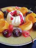 Desert con gelato homemade e frutta di stagione