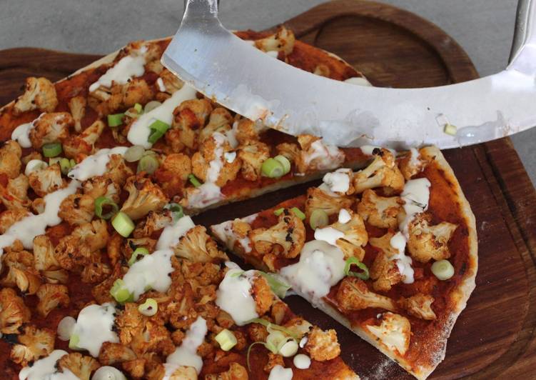 Steps to Make Homemade BBQ cauliflower pizza