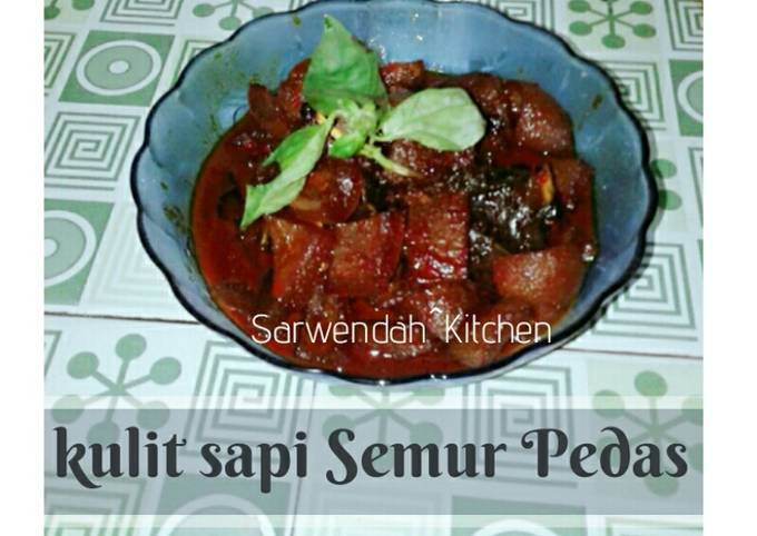 Kulit sapi semur pedas😋