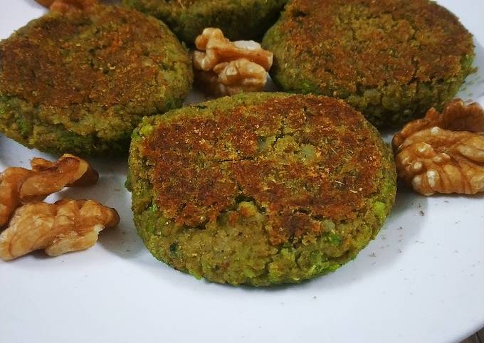 Green peas and walnut galauti kebabs