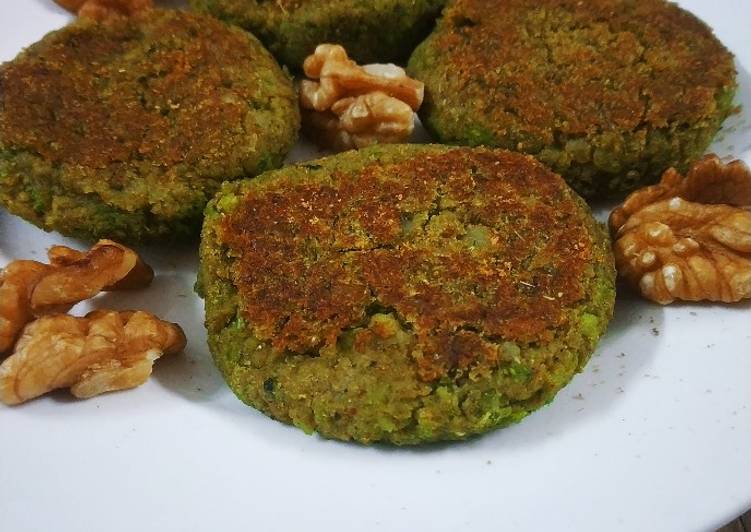 Green peas and walnut galauti kebabs