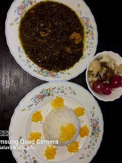 عکسی از دستور برنج و خورشت قلیه ماهی