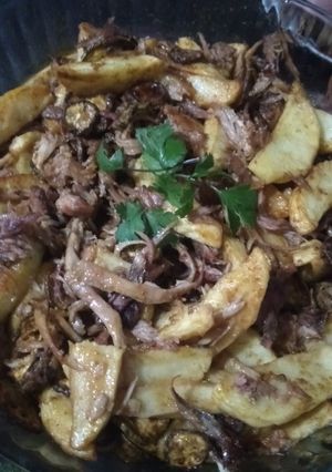 صورة لوصفة بطاطا بافخاذ الدجاج