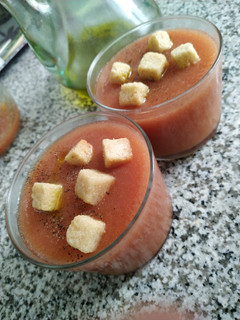 Una foto de Gazpacho de albaricoque