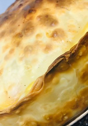 Una foto de EMPANADA 🥧🥟🥮🥟🥧DE ZAPALLITOS Y CHOCLO 🌽CREMOSO 🌽😋🤗🤩😋