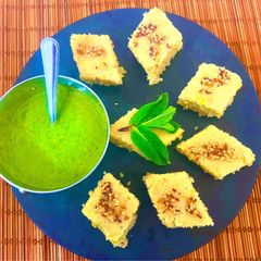 Quinoa Dhokla-High Protein Dhokla😋 A picture of Quinoa Dhokla-High Protein Dhokla😋.