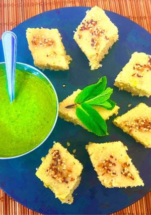 A picture of Quinoa Dhokla-High Protein Dhokla😋.