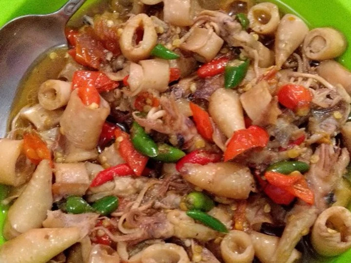 Langkah Mudah untuk Menyiapkan Resep  Cumi asin pedas manis simpel yang Sempurna, Sempurna