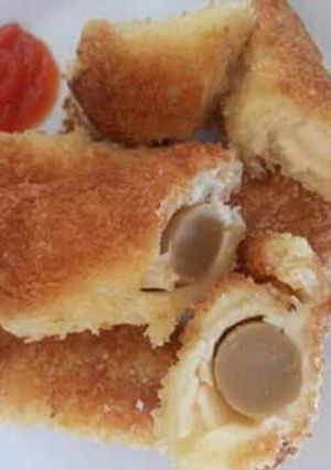 Foto resep Roti gulung isi sosis keju