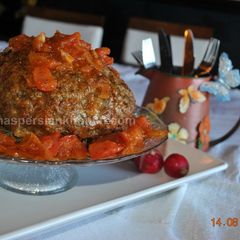 A picture of Giant Spaghetti Stuffed Meatball.