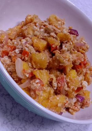 A picture of Egg and plantain.