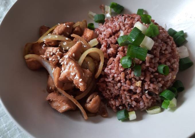 Resep Chicken Teriyaki with Brown Butter Rice yang Enak