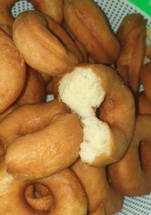 A picture of Fried doughnuts#4weeks challenge.