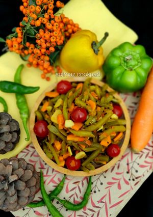 عکسی از دستور ترشی لوبیا سبز و هویج solmaz