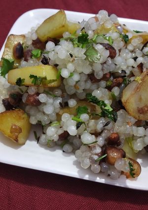 A picture of Sabudana khichdi.