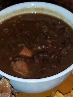 A picture of Black Beans Puerto Rican Style.