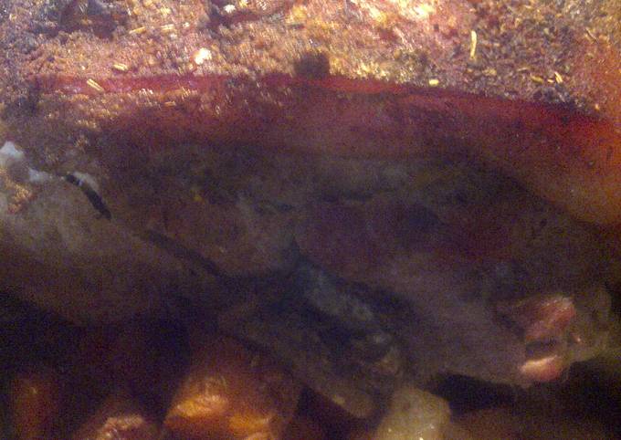 Pork with rotisserie rub