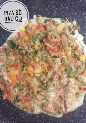 Hình của món Piza Bò rau củ.