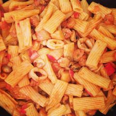 A picture of Seafood pasta.