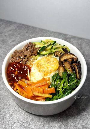 Foto resep Bibimbap (nasi campur korea)