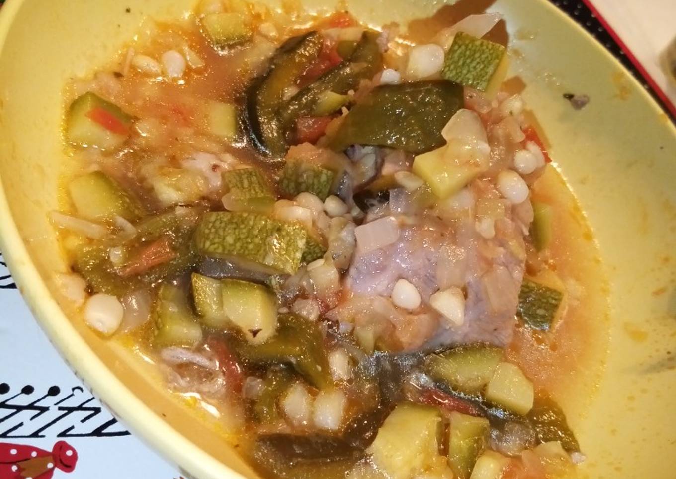Calabazas con carne de puerco