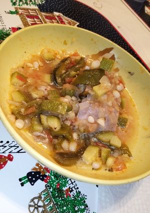 Una foto de Calabazas con carne de puerco