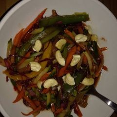 A picture of Colourful vegan stirfry.