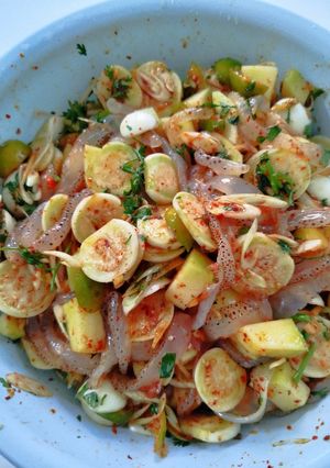 Hình của món Sứa ngâm mắm nhĩ.