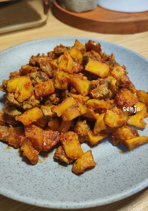 Foto resep Sambel kentang ati ampela no santan