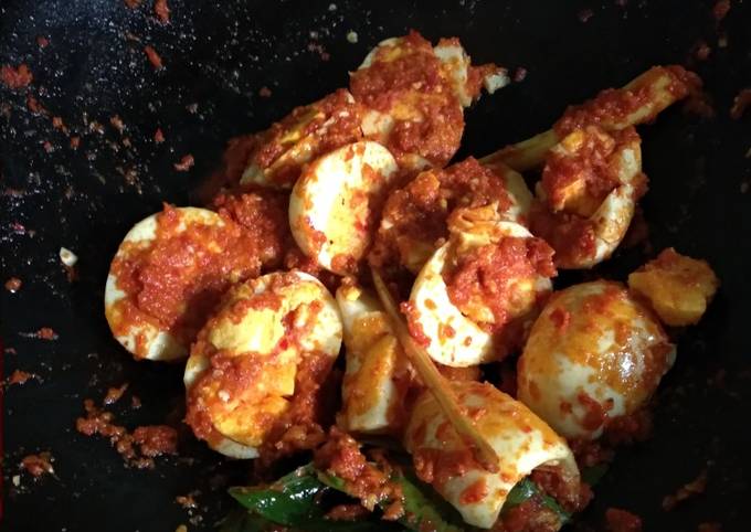 Ini dia! Resep memasak Telur Balado mudah  nagih banget