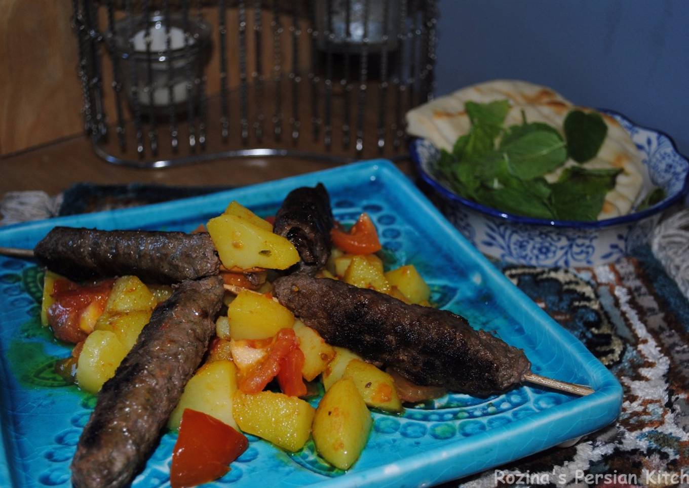 Spicy barbecue in a wok