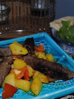 A picture of Spicy pan fried kebab.